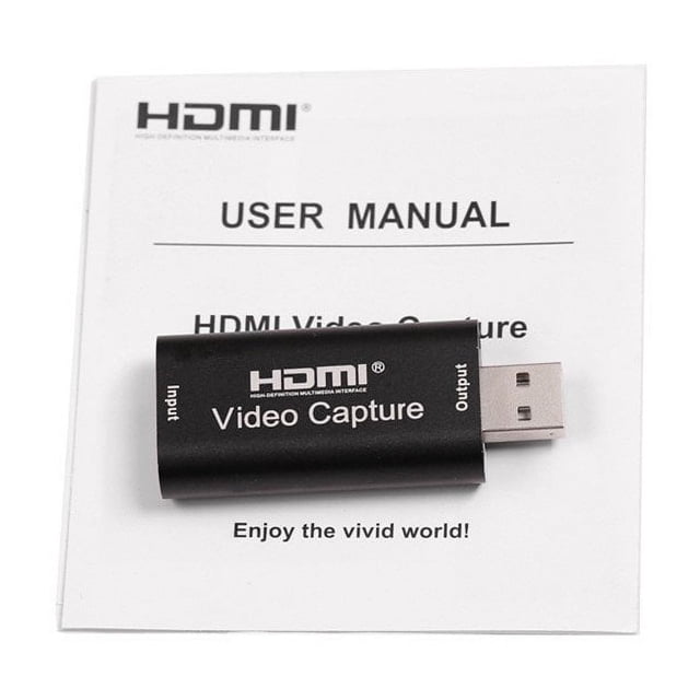Mini USB 2.0 HDMI Video Capture Card Recorder Box For PS4 Game DVD Camera black