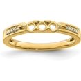 thumbnail image 5 of 14K Yellow Gold Family Jewelry Diamond Semi-Set Ring - Ring Size 7.0 center stones not included Natural Diamonds - 2.7gm, 5 of 8