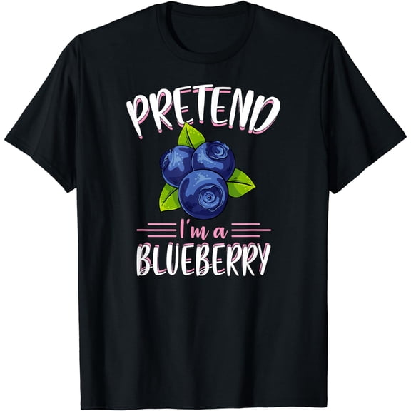 Pretend I'm A Blueberry Funny Cute Lazy Halloween Costume T-Shirt