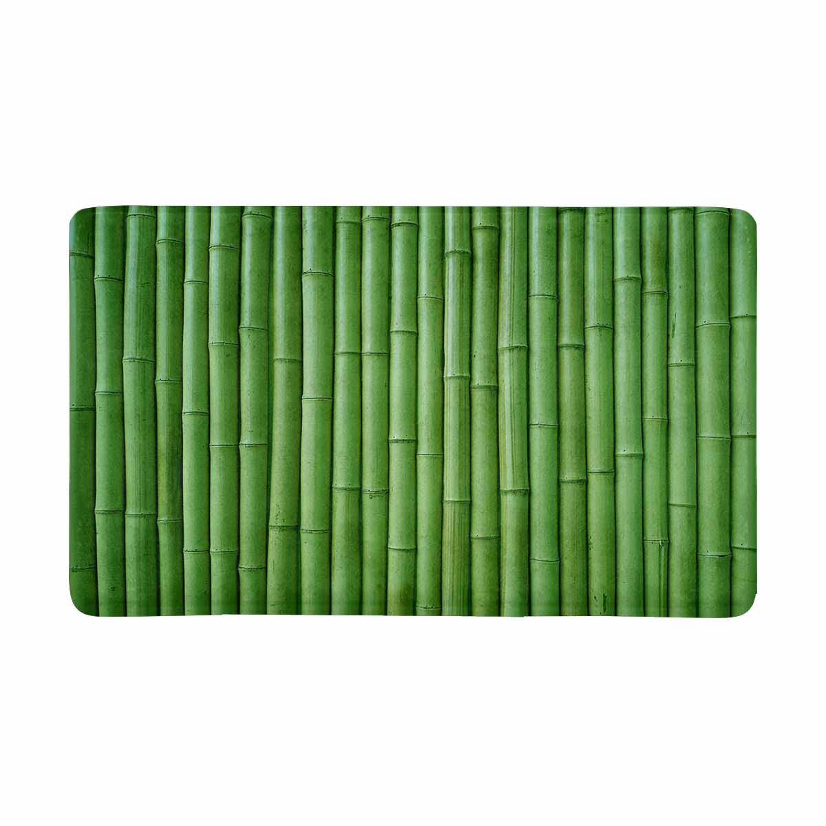 SUNENAT Green Bamboo Background Doormat AntiSlip Entrance Mat Floor