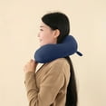 thumbnail image 6 of Taotanxi Travel & Neck Pillow, Therapeutic Memory Foam, Washable Micro-Fiber Cover, Soft and Comfortable - Head Support for Long Flights, Compact and Ergonommic Design, Attaches to Luggage - Navy, 6 of 6