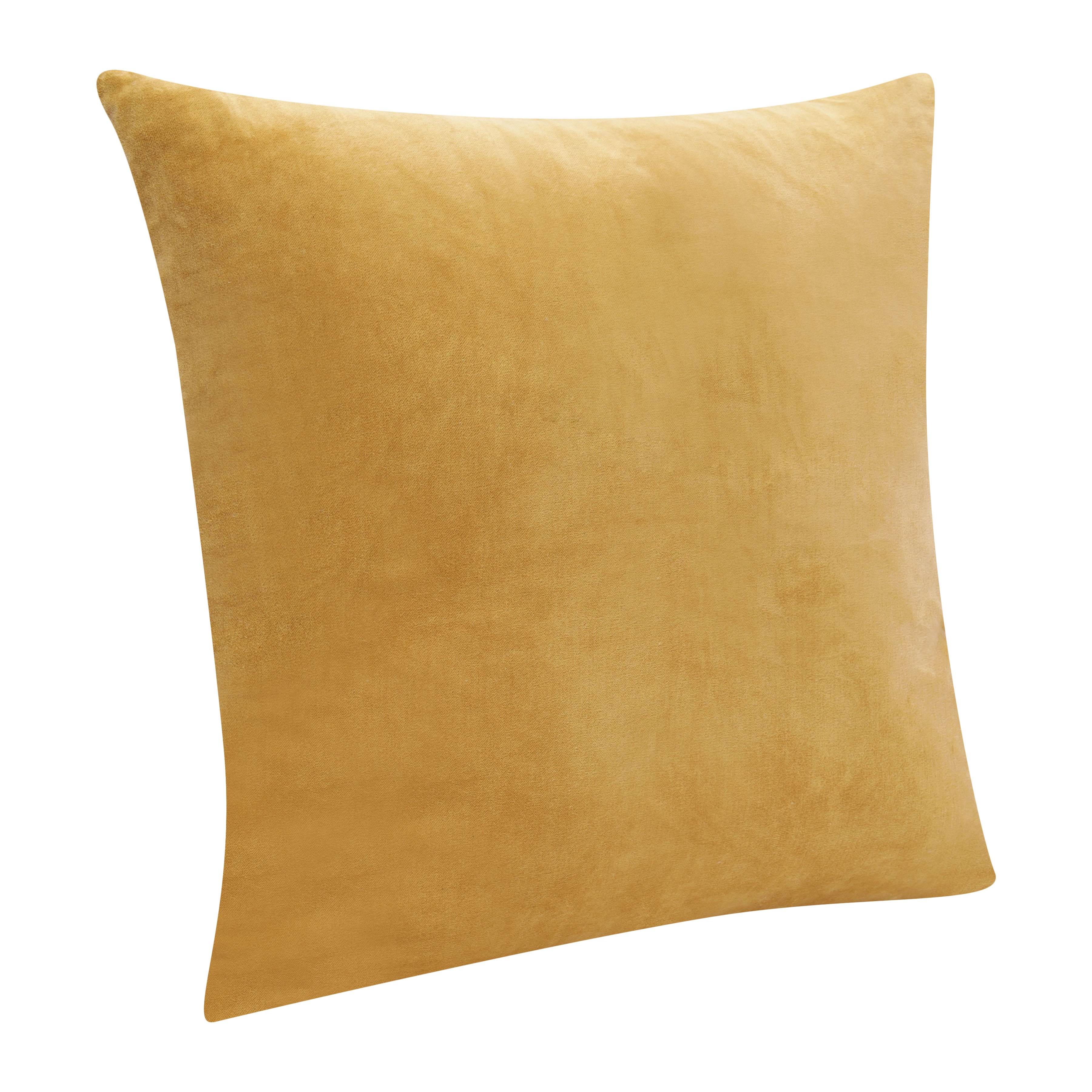 Ox Bay and Stacy Garcia 20" x 20" Ochre Velvet Reversible Cotton Adult Decorative Throw Pillow Cover