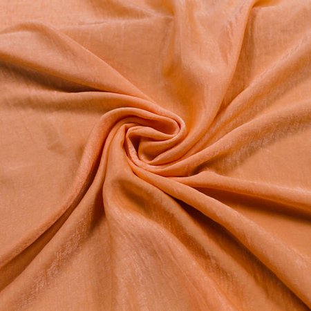 Peach Papaya Soft Poly Sand Wash Satin Fabric by the Yard