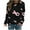 Black, variant on ICHUANYI Women's Trendy Crewneck Long Sleeve Print Tops Casual Loose Tee Shirt Blouse Fall Winter Clothing 2023