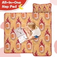 thumbnail image 4 of Orange Flaming Footballs Pattern Toddler Nap Mats for Kids Preschool,Sleeping Mat Bag or Kids,Toddler Sleeping Bag,Toddler Nap Mat or Daycare, 4 of 6