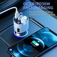 thumbnail image 2 of Kit Voiture 2-en-1 Chargeur Rapide Bluetooth Sans Fil Mains Libres Écouteurs Antibruit Blanc, 2 of 5