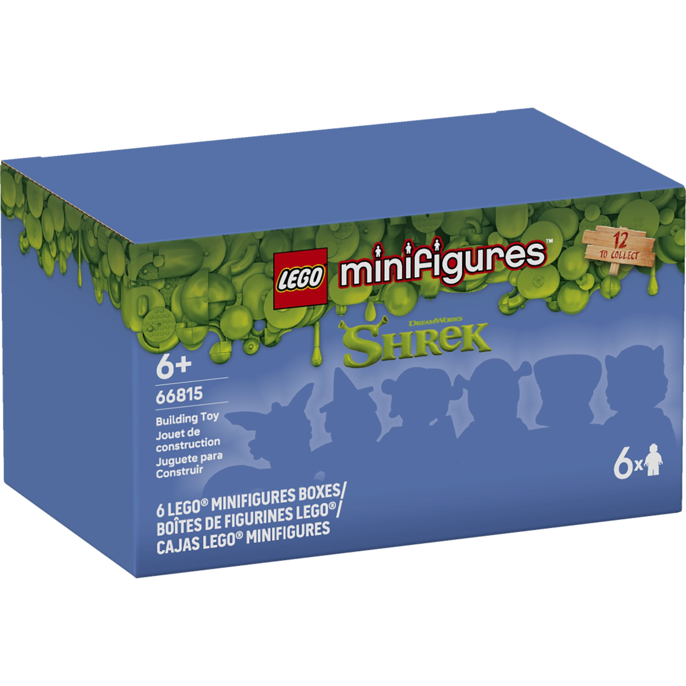 LEGO Minifigures Shrek Series 6-Pack - Mystery Box Set - 6 Collectible Shrek Toys for Boys & Girls, Ages 6+ - 66815