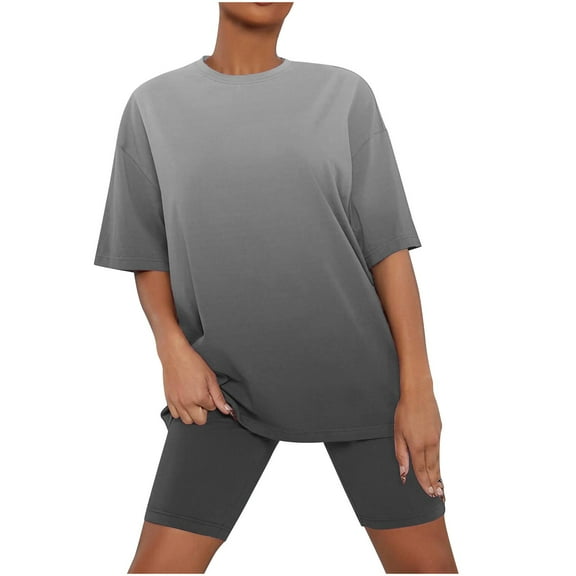 yievot Womens Pajama Sets Short Sleeve Top with Shorts Soft Comfy Loungewear Sleepwear 2 Piece Outfit Summer