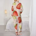thumbnail image 5 of Disketp Pajamas Set Long Sleeve Sleepwear Womens Button Down Nightwear Pj Sets-Strawberries, 5 of 9