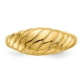 thumbnail image 5 of Real 14kt Yellow Gold Polished Scalloped Dome Ring Size: 7; for Adults and Teens; for Women and Men, 5 of 5