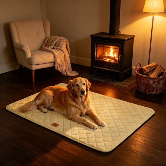 Hometravel Extra Large Dog Bed, Washable Pet Mattress with Cushion, Warm Cozy Sleeping Pad for Large Dogs, Comfortable Indoor Pet Bed