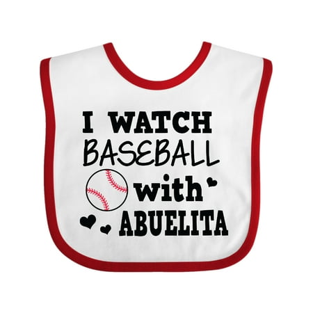 

Inktastic I Watch Baseball with My Abuelita Gift Baby Boy or Baby Girl Bib