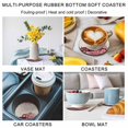 thumbnail image 5 of Valentine's Day Coasters Set of 6, Absorbent Coasters for Drinks, Romantic Love Truck Roses Plaid Beige Coaster for Desk Coffee Table Protection, Home Decor House Warming Gifts 4", 5 of 8