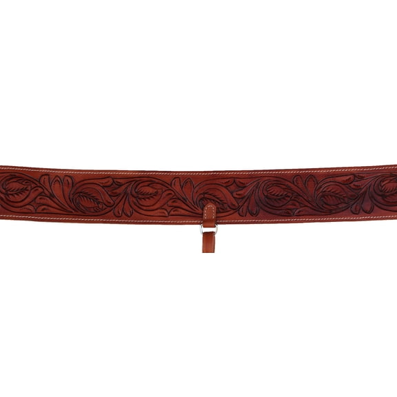 Horse Western Leather Tooled Back Rear Cinch Flank Girth w/ Off Billets 9760A