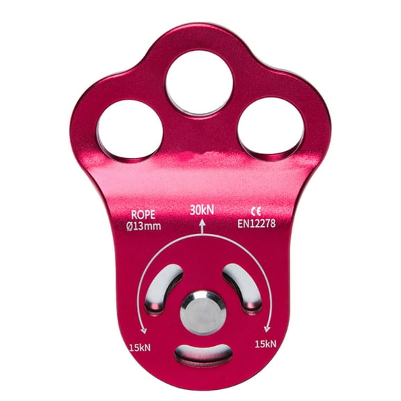 Triple Attachment Pulley for Caving and Exploring 30KN Strength, Aviation Aluminum Versatile Rigging Solution