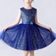 thumbnail image 2 of Odeerbi 4-15 Años Niñas Lentejuelas Brillante Vestido de Tulón Lindo Sin Mangas Cintura Arco Vestido de Tanque de Línea Para La Boda de La Fiesta de Cumpleaños, 2 of 8