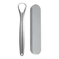 thumbnail image 2 of Mightlink Tongue Scraper Anti-slip Handle Groove Top Double-Sided Cleaning Easy Operating Tongue Cleaning Brush Tools for Unisex, 2 of 8