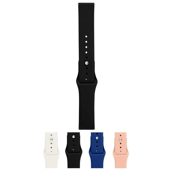 Morellato System (Ec) Silicone Watch Strap - Black - 18mm - Chrome-plated Stainless Steel Buckle - SMART WATCH Collection