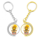 thumbnail image 1 of El antiguo Egipto Latin Soul estatua patron Anillo de oro de metal llavero llavero, 1 of 4