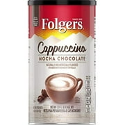 Folgers Cappuccino Mocha Chocolate Instant Coffee Beverage Mix, 16 Ounces