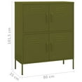 thumbnail image 4 of vidaXL Armoire de Rangement Vert Olive 80x35x101,5 cm Acier, 4 of 5