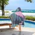 thumbnail image 3 of Yayeee Kids Hooded Towels Toddler Soft Absorbent Beach Bathing Wrap 50" x 23.5", Green Night Deer, 3 of 5