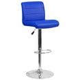 thumbnail image 2 of Emma + Oliver Blue Vinyl Adjustable Height Barstool with Rolled Seat, 2 of 12