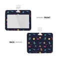 thumbnail image 2 of Susaid Space Dinosaur Print ID Badge Holder with Double-Sided Windows Horizontal Hard Plastic Case Black Card Protector Pouch for Office School ID Credit Cards, 2 of 7