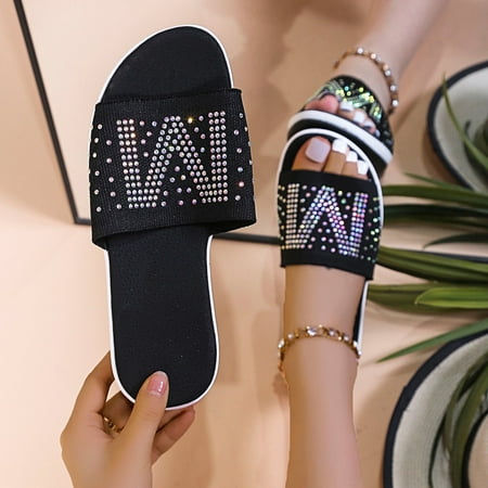 

FZM Women shoes Ladies Shoes Platform Sandals Fashion M Rhinestone Breathable Sandals
