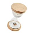 thumbnail image 3 of Reloj de Cristal con Base de Madera Doble, , 6,5 Pulgadas, Regalo de Cumpleaños, Mano de Obra Fina, Escritorio, Decoración de Oficin , Marrón claro Sin madera clara Macarena reloj de arena de resina, 3 of 7