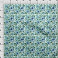 thumbnail image 3 of oneOone Organic Cotton Poplin Twill Fabric Watercolor Leaves & Flower Floral Print Fabric By Yard 42 Inch Wide, 3 of 4