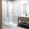 thumbnail image 5 of VIGO Monteray 32 in. L x 48 in. W x 79 in. H Frameless Hinged Rectangle Shower Enclosure Kit in Chrome with Clear Glass, 5 of 11