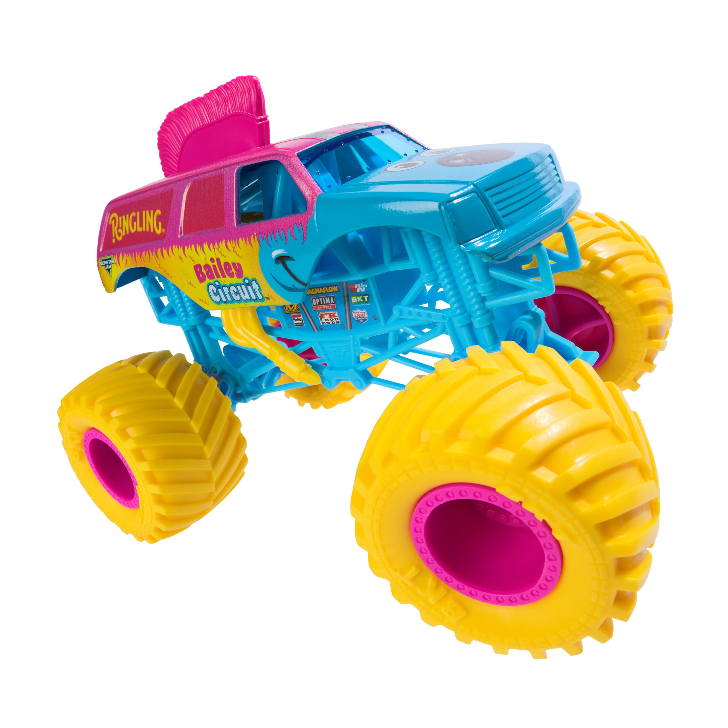 Monster Jam, Official Ringling Bailey Circuit Monster Truck, Collector Die-Cast Vehicle, 1:24 Scale, Kids Toys for Boys and Girls Ages 3 and up