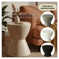 thumbnail image 6 of LeisureMod Modern Side Table Hourglass Design with Round Fiberstone and Pedestal Base, Accent End Table for Indoor Home, Outdoor Patio, Living Room Sofa, Weather-Resistant, Loft Series in Moss Grey, 6 of 12