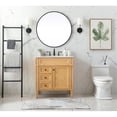 thumbnail image 6 of Elegant Decor Park Avenue 32" Aluminum MDF Single Bathroom Vanity - Natural Wood, 6 of 8