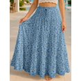 thumbnail image 2 of Moomaya Womens Cotton Resort Skirt with Pockets | Tiered Maxi Summer Skirt | 40-Inch Vacation Wear | Flowy Vacation Outfit, 2 of 7