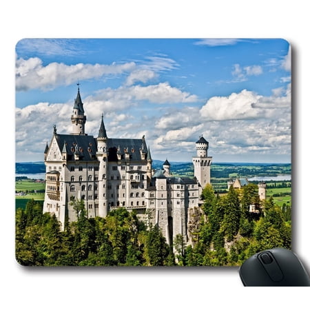 POPCreation Castle Neuschwanstein As Seen From Marienbrucke Natural Mouse pads Gaming Mouse Pad 9.84x7.87 inches