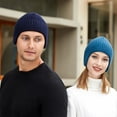 thumbnail image 4 of GRNSHTS Unisex Cuff Knit Beanie for Men Women, Skull Cap Winter Hats Ear Covers Headwear (Red), 4 of 6