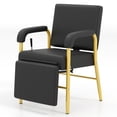 thumbnail image 6 of Adjustable Heavy Duty Reclining Shampoo Chair with Leg Support Salon Beauty Spa for Barber Shop(Black+Gold), 6 of 16