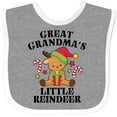 thumbnail image 3 of Inktastic Christmas Great Grandma's Little Reindeer with Candy Canes Boys or Girls Baby Bib, 3 of 4