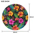 thumbnail image 6 of Pioneer Flower Floral Print Pattern Round Tablecloth 60"x60",Wrinkle Wipeable Table Cloth for Kitchen Dining Room Picnic Patio Party, 6 of 6