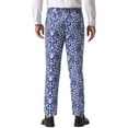thumbnail image 3 of INSPIRE CHIC Floral Pants for Men's Flat Front Prom Formal Flower Dress Pants 28 Navy Blue, 3 of 6