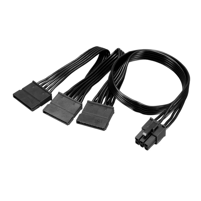 Adaptador de cable de alimentación Uxcell de 6 pines a 3 S-A-T-A 1 pieza
