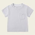 thumbnail image 4 of NIEWTR Boys Short Sleeve T Shirts Kids Summer Crewneck Color Block Tops Fashion Tees（Light Gray,2-3 Years), 4 of 5