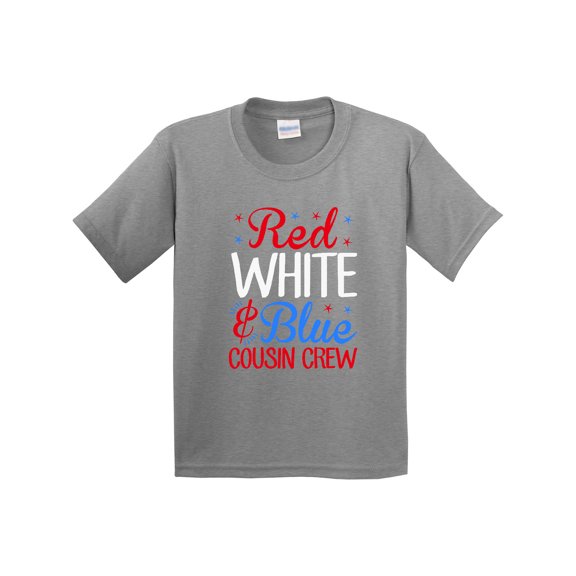 Inktastic Red White and Blue Cousin Crew 4th of July Youth T-Shirt