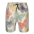 thumbnail image 3 of Disketp Men's Swim Trunks Hawaiian Breathable Surf Beach Swimsuits Mesh Lining Beach Shorts with Pockets-Butterfly, 3 of 7
