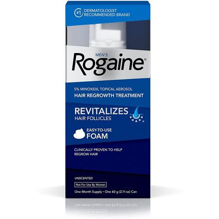 Men's Rogaine 5% minoxidil topical Hair Regrowth Treatment 1 Month