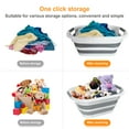 thumbnail image 6 of Kusmil 26L Collapsible Plastic Laundry Basket, Foldable Pop up Storage Container Space Saving Washing Tub Organizer (White/Grey), 6 of 7