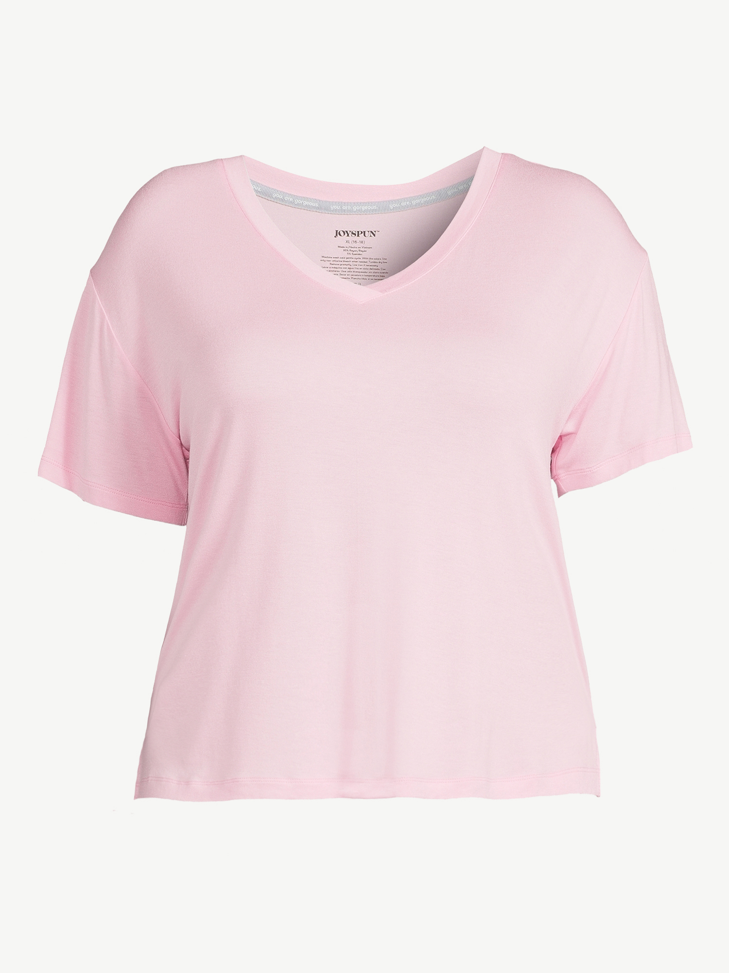 Joyspun Women's V-Neck Sleep T-Shirt, Sizes S to 3X - image 5 of 5