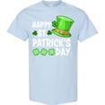 thumbnail image 3 of Inktastic Happy St. Patrick's Day Green Hat and Clovers T-Shirt, 3 of 5